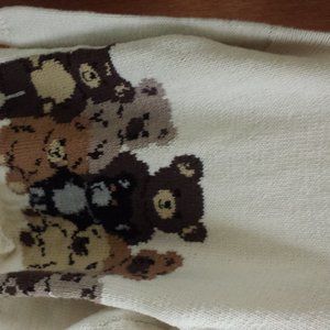 Extra large hand knit teddy bear Christmas sweater